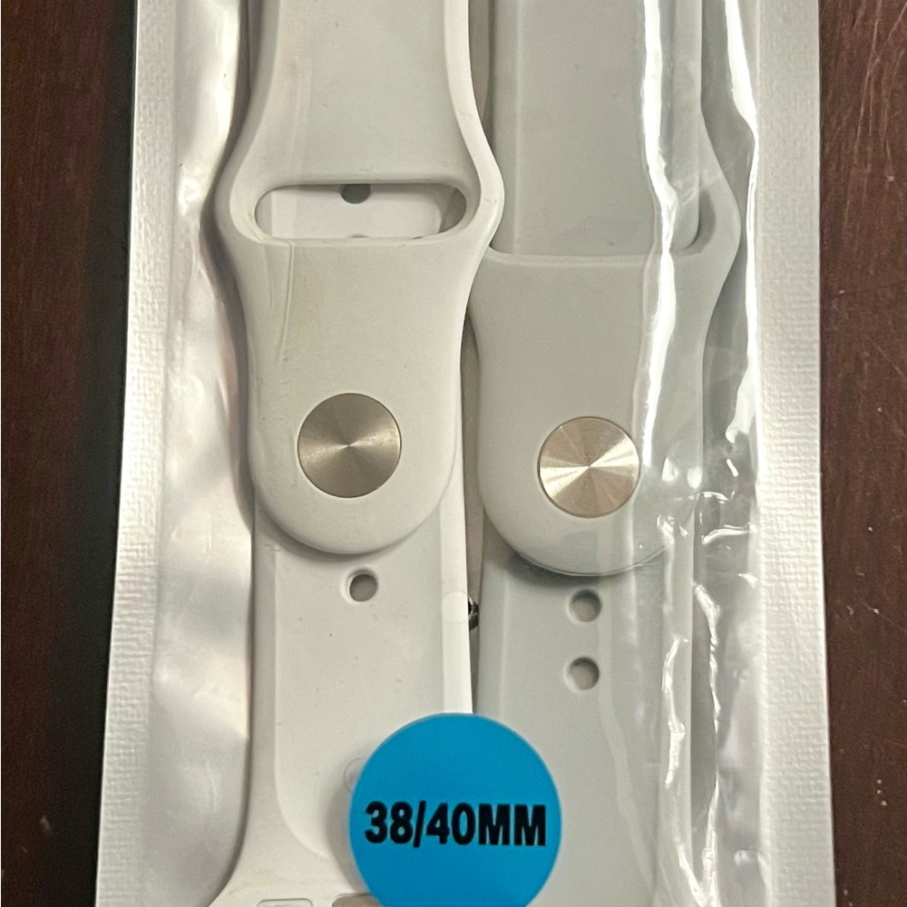 Apple Watch White and Gray Bands- set of 2